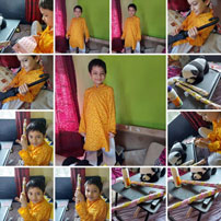 UKG A made Dandiya. Happy Navratri