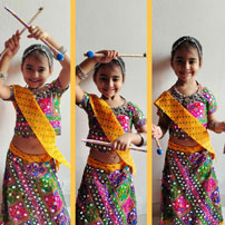 UKG A made Dandiya. Happy Navratri