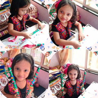 UKG A made Dandiya. Happy Navratri