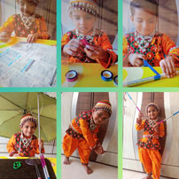 UKG A made Dandiya. Happy Navratri