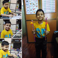 UKG A made Dandiya. Happy Navratri