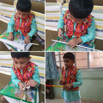 UKG A made Dandiya. Happy Navratri