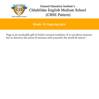 Pictures of yoga day celebration – grade 4