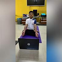 Pictures of yoga day celebration – grade 4