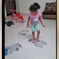  LKG A photos for Puddle jump activity