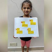 LKG A Square shape activity photos