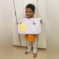 LKG A yellow color activity photos