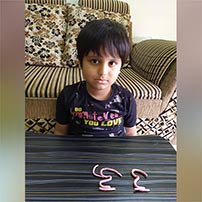 UKG A students enjoyed making swar उ and ऊ with the help of plasticine