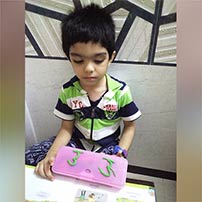 UKG A students enjoyed making swar उ and ऊ with the help of plasticine