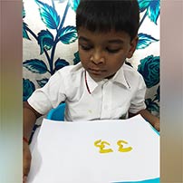 UKG A students enjoyed making swar उ and ऊ with the help of plasticine