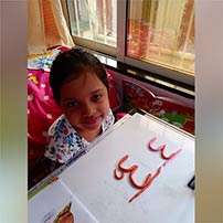 UKG A students enjoyed making swar उ and ऊ with the help of plasticine