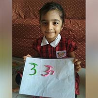 UKG A students enjoyed making swar उ and ऊ with the help of plasticine