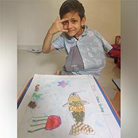 Creative use of grains done in class by grade 1A students