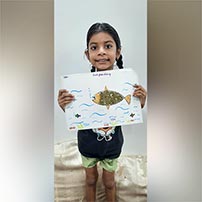 Creative use of grains done in class by grade 1A students