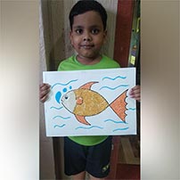 Creative use of grains done in class by grade 1A students