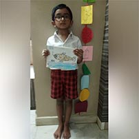 Creative use of grains done in class by grade 1A students