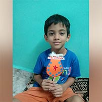 UKG A children enjoyed making Krishna’s Matki