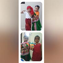 UKG A children enjoyed making Krishna’s Matki