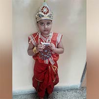 UKG A children enjoyed making Krishna’s Matki