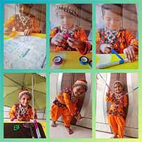 UKG A made Dandiya. Happy Navratri