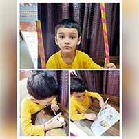 UKG A made Dandiya. Happy Navratri