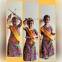 UKG A made Dandiya. Happy Navratri