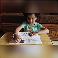 Lkg A children had enjoyed messy car activity