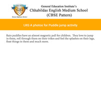  LKG A photos for Puddle jump activity