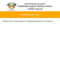 National Farmers day.