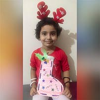 Lkg A children stocking activity.