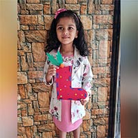 Lkg A children stocking activity.