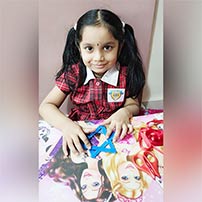 LKG A children prepared a beautiful star shape