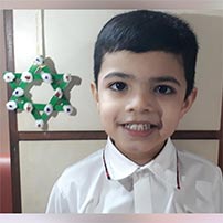 LKG A children prepared a beautiful star shape