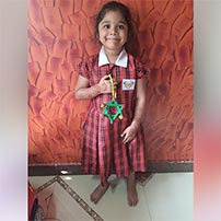 LKG A children prepared a beautiful star shape