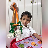 LKG A children prepared a beautiful star shape