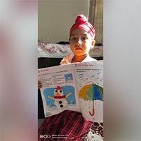 LKG children engrossed