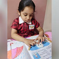 LKG children engrossed