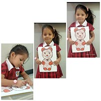 Art and craft done by nursery class.