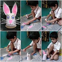 Art and craft done by nursery class.