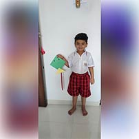 Kite making activity done by nursery class.