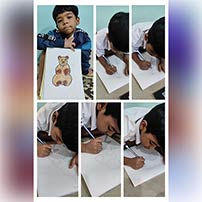 Kite making activity done by nursery class.