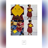 Kite making activity done by nursery class.